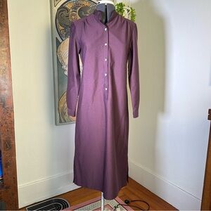 Women’s 70s Vintage Honeycomb “bee comes‎ you” Purple Polyester Western Dress